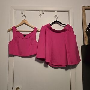 Torrid Vibrant Pink Crop Top Set